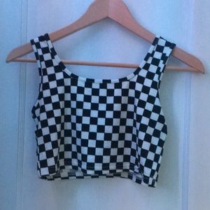 (Girls) checked crop top